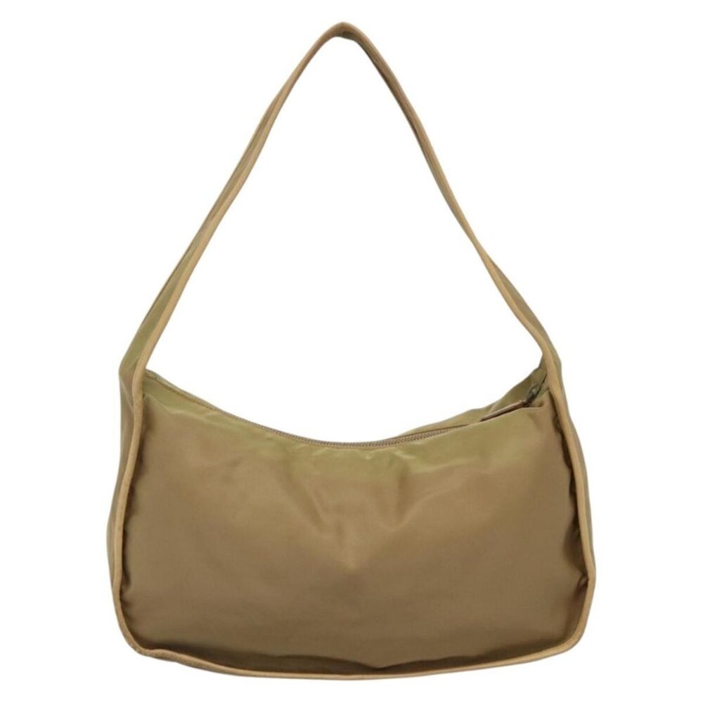 Authentic PRADA Shoulder Bag Nylon Leather Brown Silver - Picture 9 of 16